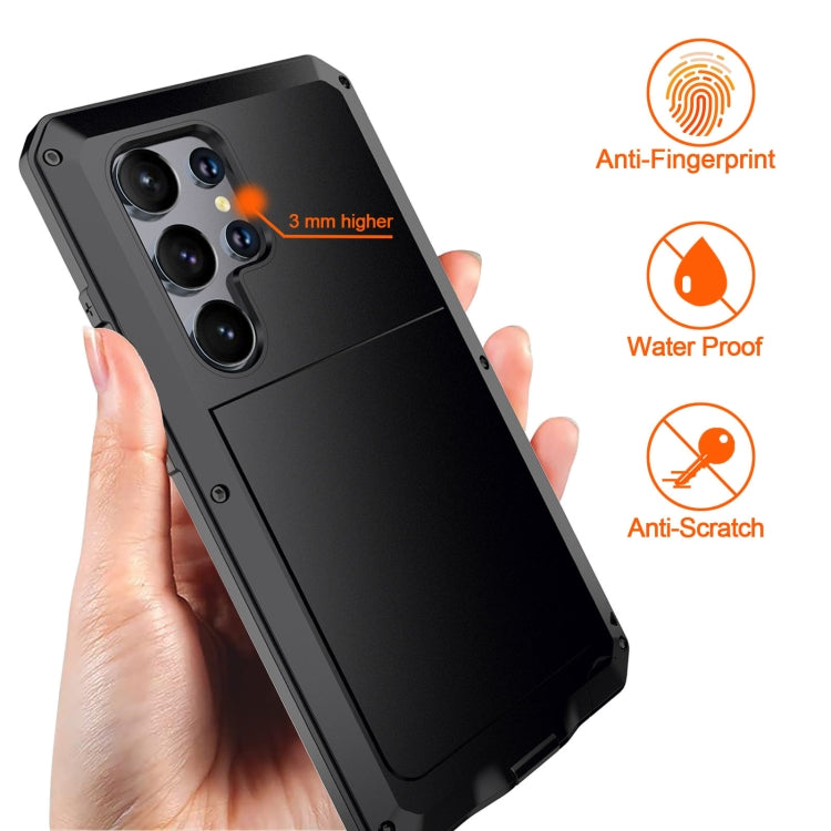For Samsung Galaxy S24 Ultra 5G Shockproof Life Waterproof Silicone + Zinc Alloy Phone Case(Black) - HoMEdemic™ 