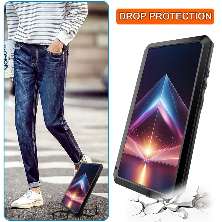 For Samsung Galaxy S24 Ultra 5G Shockproof Life Waterproof Silicone + Zinc Alloy Phone Case(Black) - HoMEdemic™ 