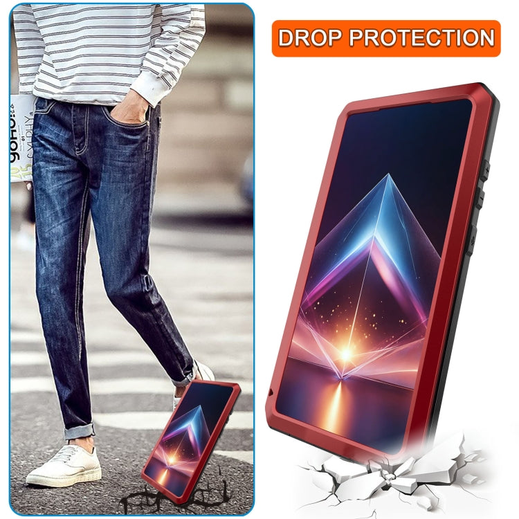For Samsung Galaxy S24 Ultra 5G Shockproof Life Waterproof Silicone + Zinc Alloy Phone Case(Red) - HoMEdemic™ 