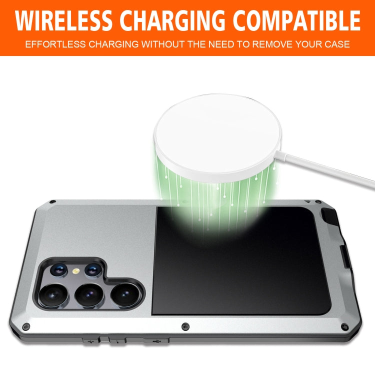 For Samsung Galaxy S24 Ultra 5G Shockproof Life Waterproof Silicone + Zinc Alloy Phone Case(Silver) - HoMEdemic™ 
