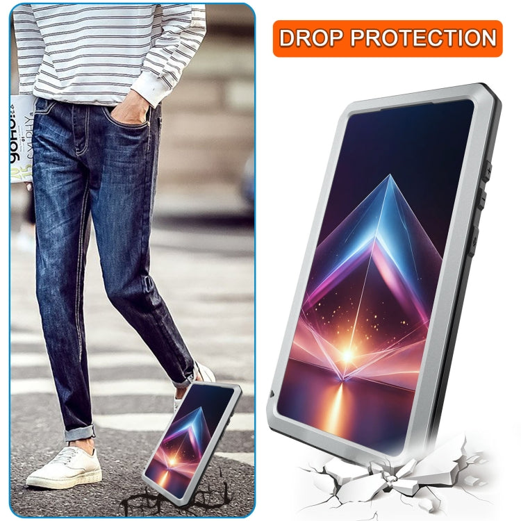 For Samsung Galaxy S24 Ultra 5G Shockproof Life Waterproof Silicone + Zinc Alloy Phone Case(Silver) - HoMEdemic™ 