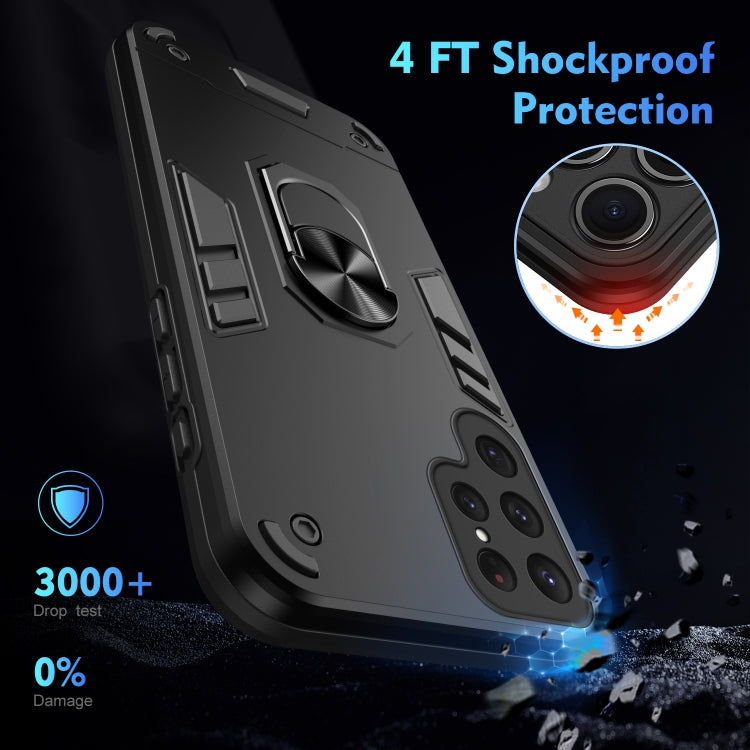 For Samsung Galaxy S24 Ultra 5G Shockproof Metal Ring Holder Phone Case(Black) - HoMEdemic™ 
