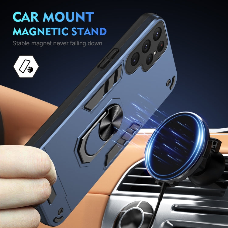 For Samsung Galaxy S24 Ultra 5G Shockproof Metal Ring Holder Phone Case(Blue) - HoMEdemic™ 