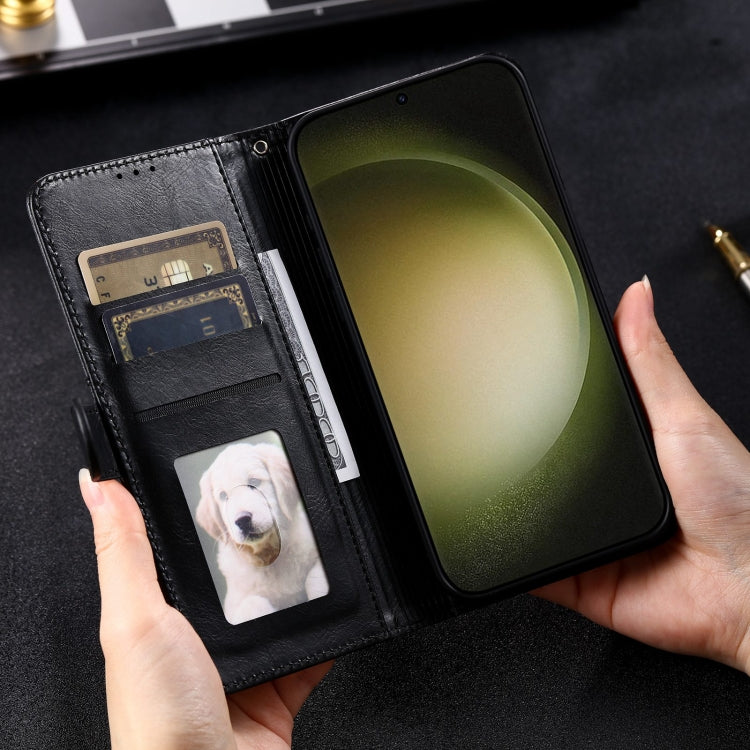For Samsung Galaxy S24 Ultra 5G Simple 6-Card Wallet Leather Phone Case(Black) - HoMEdemic™ 