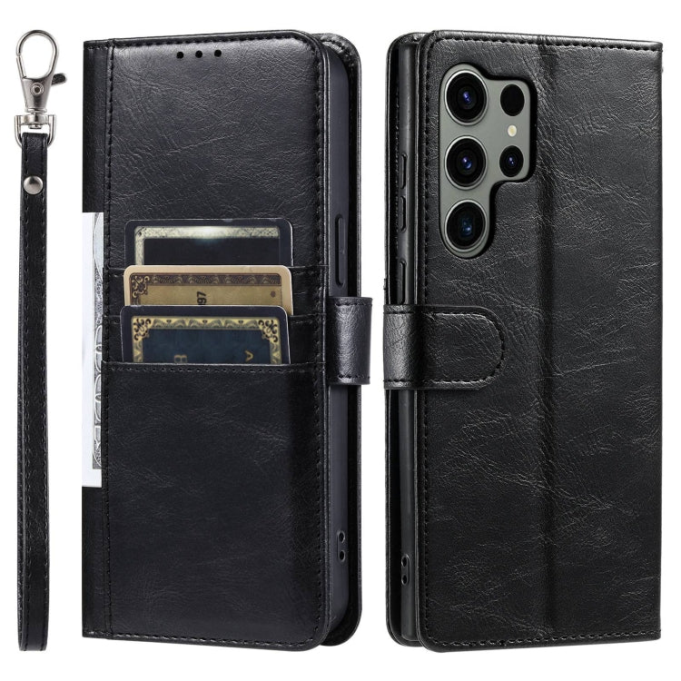 For Samsung Galaxy S24 Ultra 5G Simple 6-Card Wallet Leather Phone Case(Black) - HoMEdemic™ 