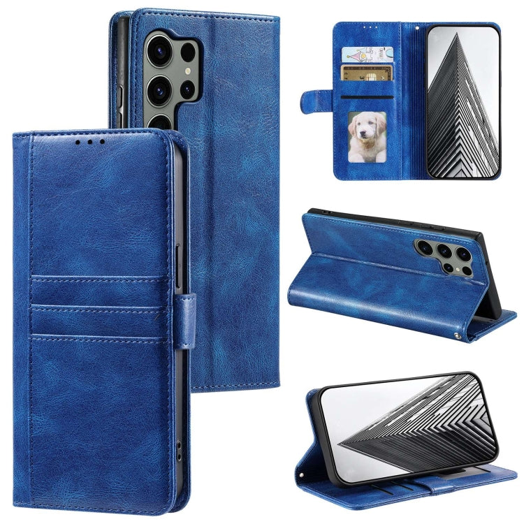 For Samsung Galaxy S24 Ultra 5G Simple 6-Card Wallet Leather Phone Case(Blue) - HoMEdemic™ 