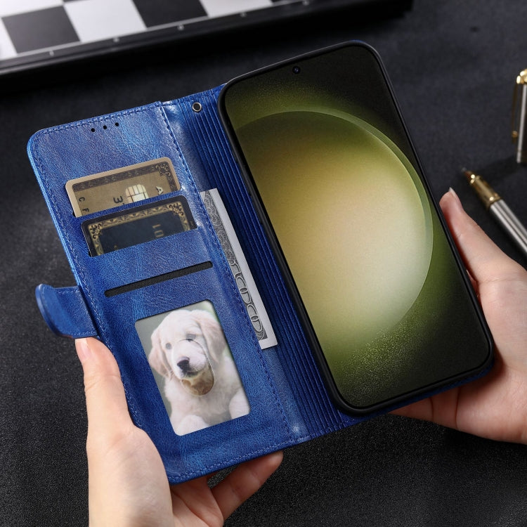For Samsung Galaxy S24 Ultra 5G Simple 6-Card Wallet Leather Phone Case(Blue) - HoMEdemic™ 