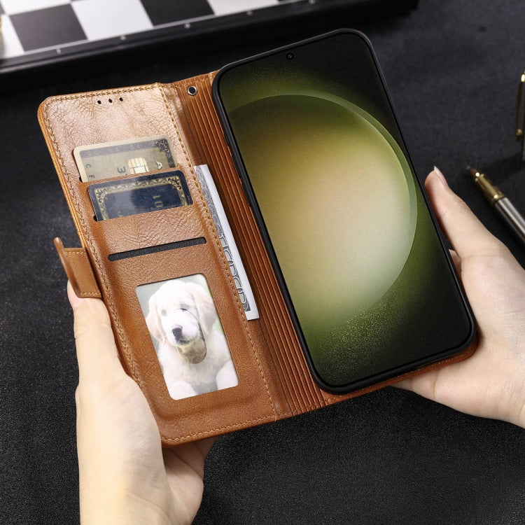 For Samsung Galaxy S24 Ultra 5G Simple 6-Card Wallet Leather Phone Case(Brown) - HoMEdemic™ 