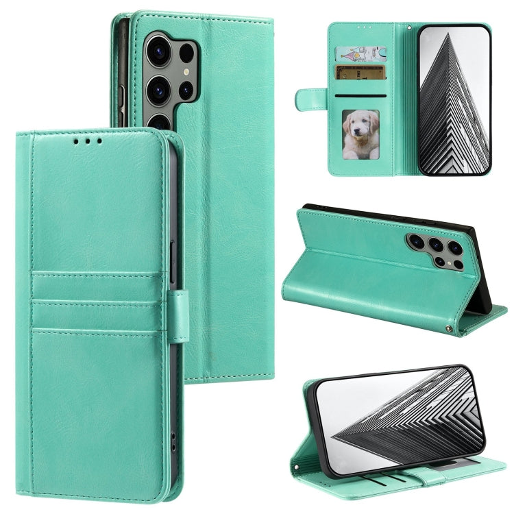For Samsung Galaxy S24 Ultra 5G Simple 6-Card Wallet Leather Phone Case(Green) - HoMEdemic™ 
