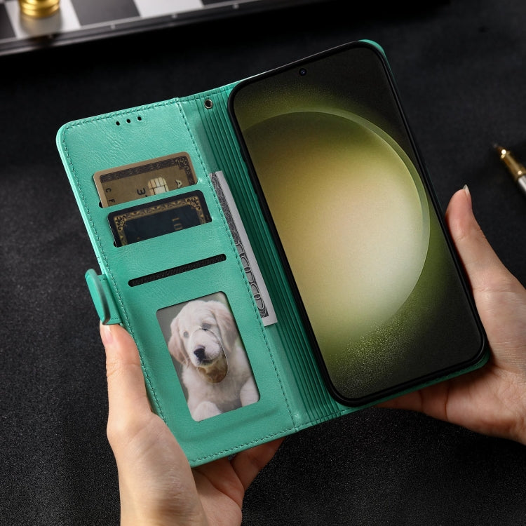 For Samsung Galaxy S24 Ultra 5G Simple 6-Card Wallet Leather Phone Case(Green) - HoMEdemic™ 
