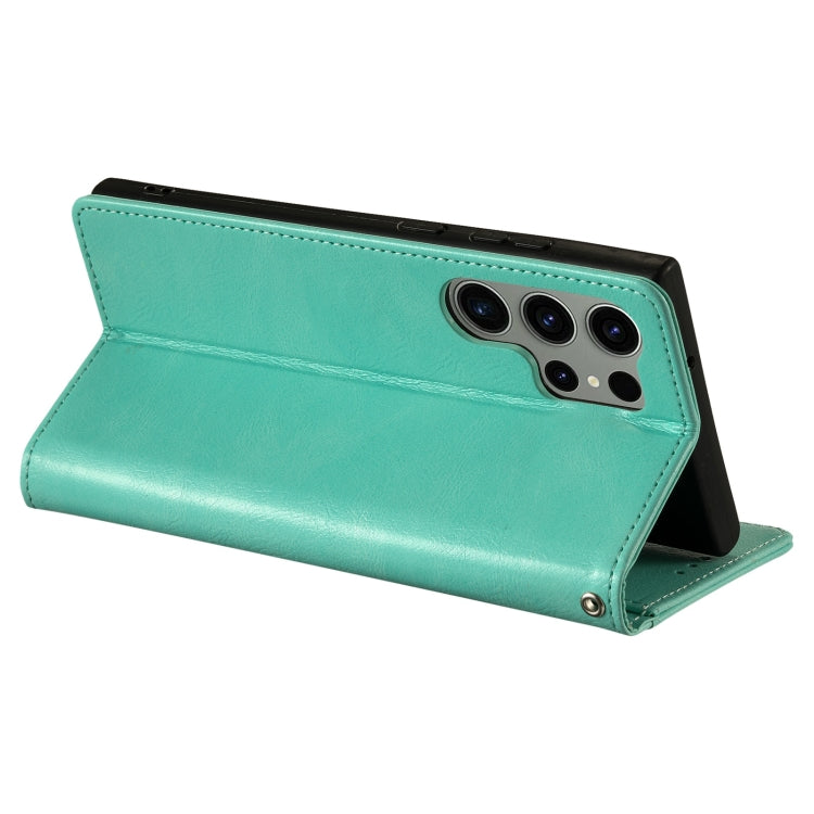 For Samsung Galaxy S24 Ultra 5G Simple 6-Card Wallet Leather Phone Case(Green) - HoMEdemic™ 