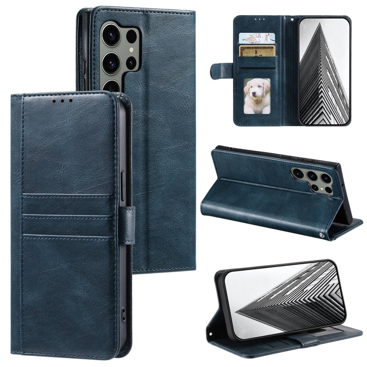For Samsung Galaxy S24 Ultra 5G Simple 6-Card Wallet Leather Phone Case(Navy Blue) - HoMEdemic™ 