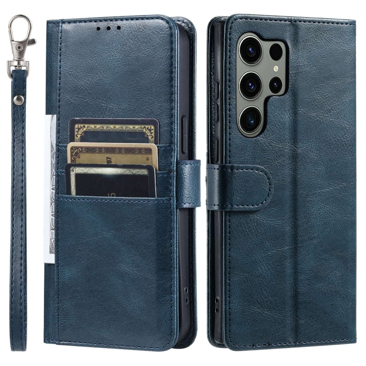 For Samsung Galaxy S24 Ultra 5G Simple 6-Card Wallet Leather Phone Case(Navy Blue) - HoMEdemic™ 