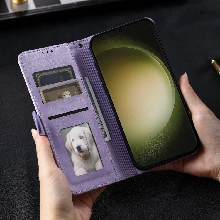 For Samsung Galaxy S24 Ultra 5G Simple 6-Card Wallet Leather Phone Case(Purple) - HoMEdemic™ 