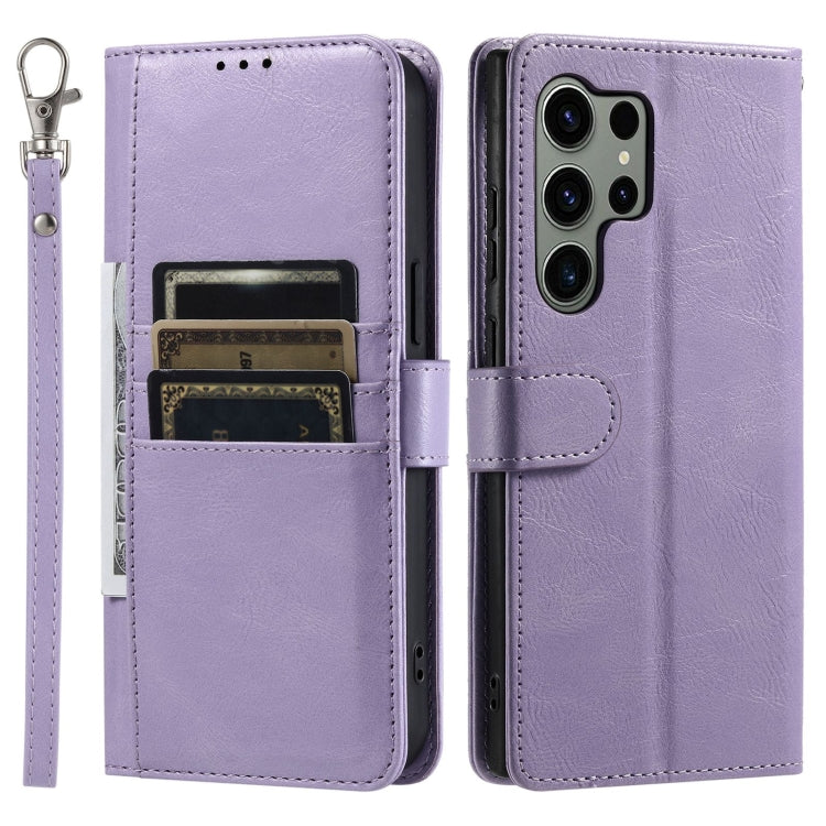 For Samsung Galaxy S24 Ultra 5G Simple 6-Card Wallet Leather Phone Case(Purple) - HoMEdemic™ 