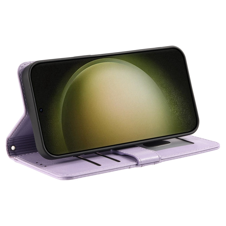 For Samsung Galaxy S24 Ultra 5G Simple 6-Card Wallet Leather Phone Case(Purple) - HoMEdemic™ 