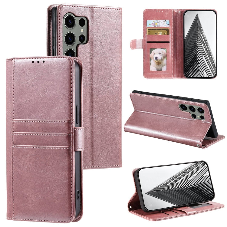 For Samsung Galaxy S24 Ultra 5G Simple 6-Card Wallet Leather Phone Case(Rose Gold) - HoMEdemic™ 