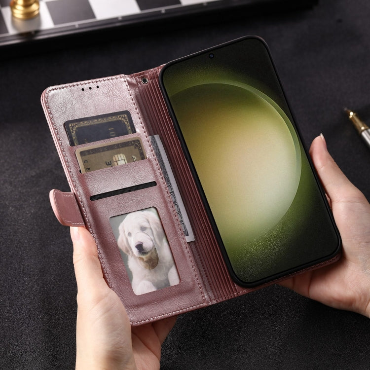 For Samsung Galaxy S24 Ultra 5G Simple 6-Card Wallet Leather Phone Case(Rose Gold) - HoMEdemic™ 