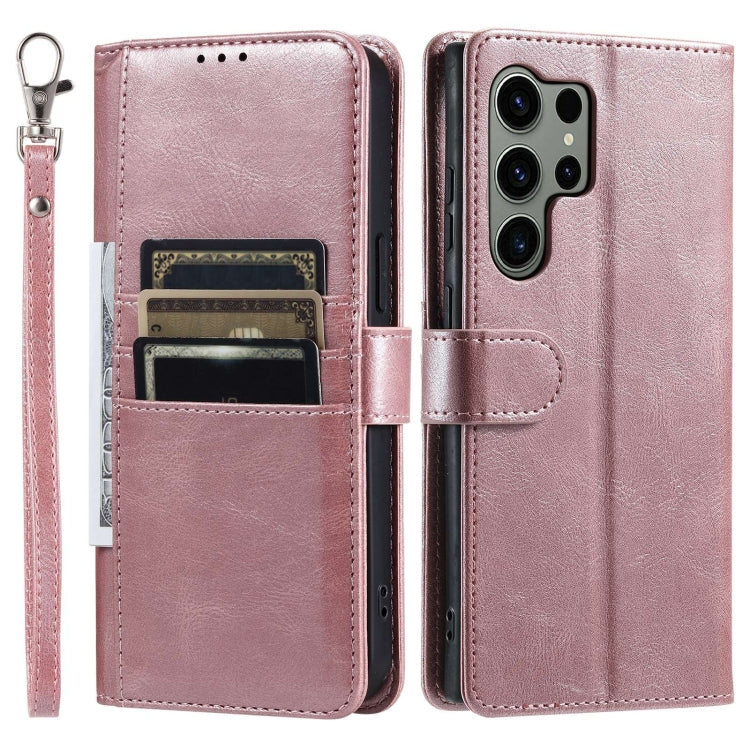 For Samsung Galaxy S24 Ultra 5G Simple 6-Card Wallet Leather Phone Case(Rose Gold) - HoMEdemic™ 
