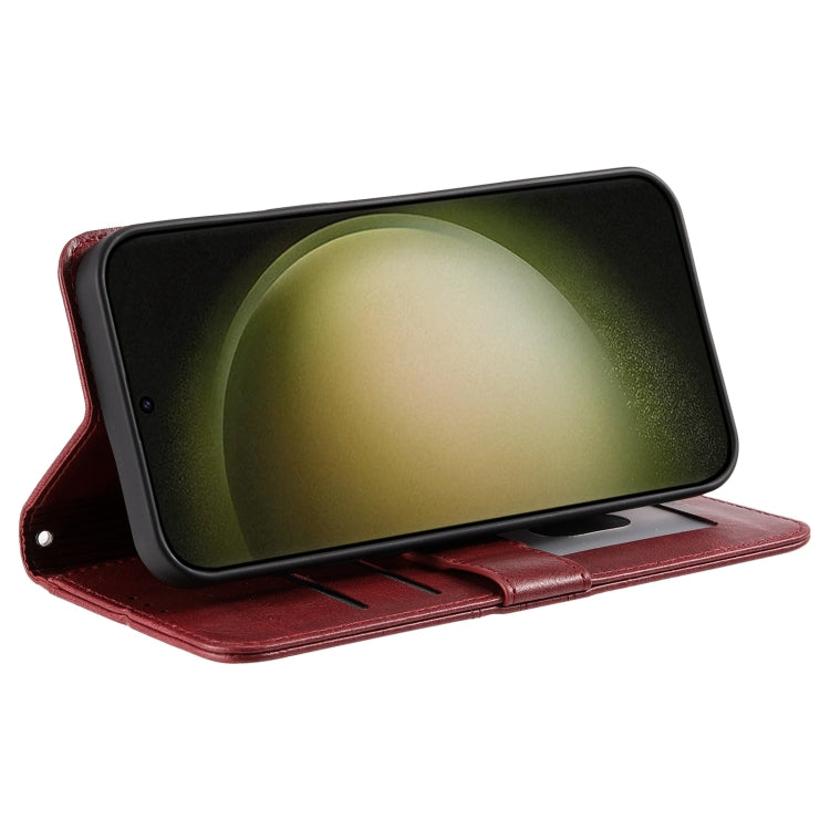 For Samsung Galaxy S24 Ultra 5G Simple 6-Card Wallet Leather Phone Case(Wine Red) - HoMEdemic™ 