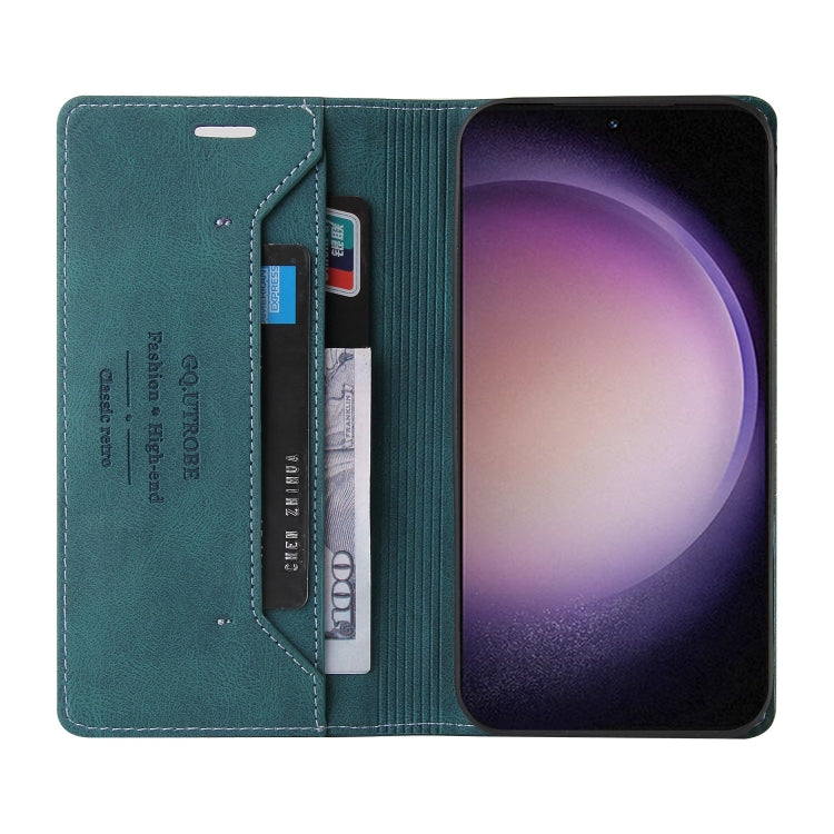 For Samsung Galaxy S24 Ultra 5G Skin Feel Anti-theft Brush Horizontal Flip Leather Case with Holder(Blue) - HoMEdemic™ 