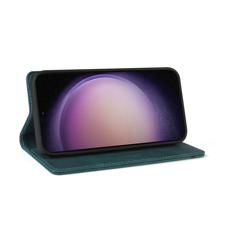 For Samsung Galaxy S24 Ultra 5G Skin Feel Anti-theft Brush Horizontal Flip Leather Case with Holder(Blue) - HoMEdemic™ 