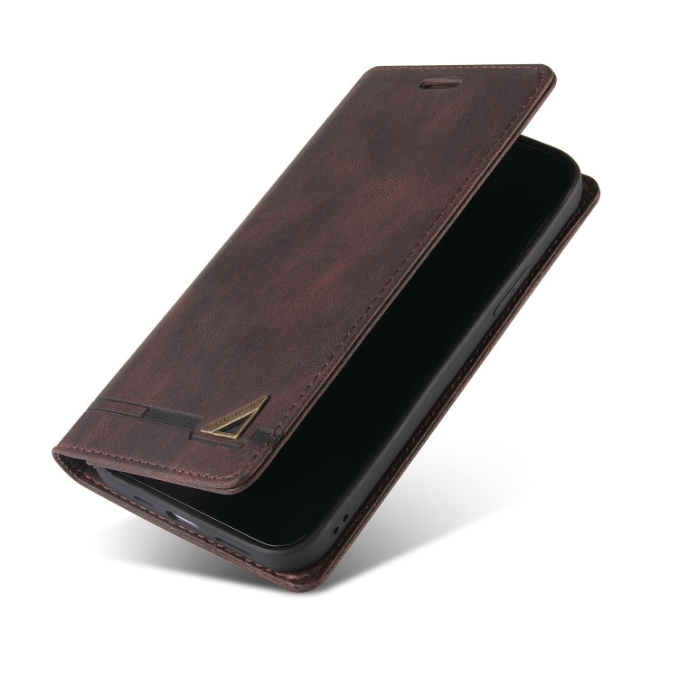 For Samsung Galaxy S24 Ultra 5G Skin Feel Anti-theft Brush Horizontal Flip Leather Case with Holder(Brown) - HoMEdemic™ 
