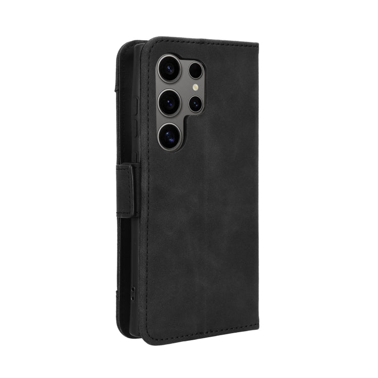 For Samsung Galaxy S24 Ultra 5G Skin Feel Calf Texture Card Slots Leather Phone Case(Black) - HoMEdemic™ 