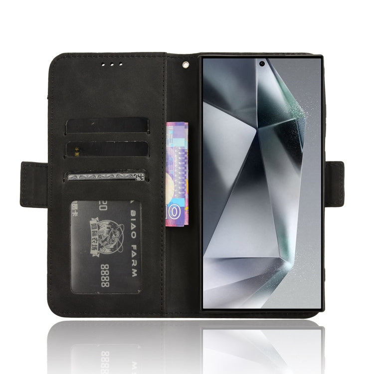 For Samsung Galaxy S24 Ultra 5G Skin Feel Calf Texture Card Slots Leather Phone Case(Black) - HoMEdemic™ 