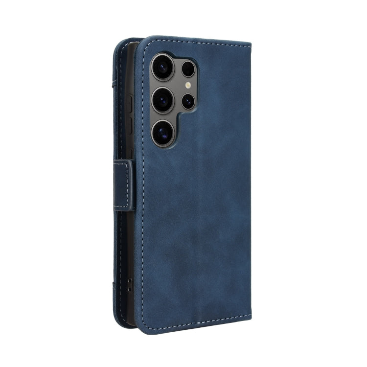 For Samsung Galaxy S24 Ultra 5G Skin Feel Calf Texture Card Slots Leather Phone Case(Blue) - HoMEdemic™ 