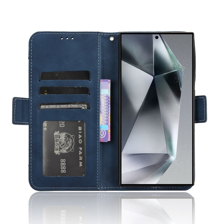 For Samsung Galaxy S24 Ultra 5G Skin Feel Calf Texture Card Slots Leather Phone Case(Blue) - HoMEdemic™ 