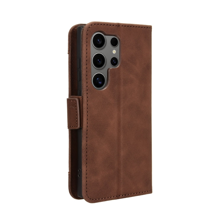 For Samsung Galaxy S24 Ultra 5G Skin Feel Calf Texture Card Slots Leather Phone Case(Brown) - HoMEdemic™ 
