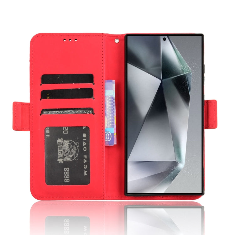 For Samsung Galaxy S24 Ultra 5G Skin Feel Calf Texture Card Slots Leather Phone Case(Red) - HoMEdemic™ 