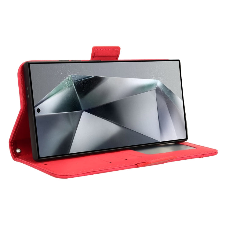 For Samsung Galaxy S24 Ultra 5G Skin Feel Calf Texture Card Slots Leather Phone Case(Red) - HoMEdemic™ 