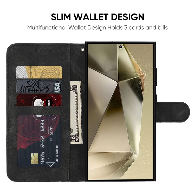 For Samsung Galaxy S24 Ultra 5G Skin Feel Geometric Lines Leather Phone Case(Black) - HoMEdemic™ 