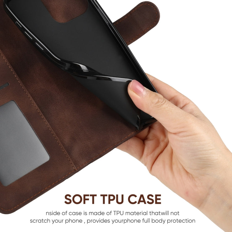 For Samsung Galaxy S24 Ultra 5G Skin Feel Geometric Lines Leather Phone Case(Brown) - HoMEdemic™ 