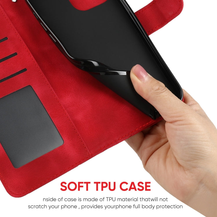 For Samsung Galaxy S24 Ultra 5G Skin Feel Geometric Lines Leather Phone Case(Red) - HoMEdemic™ 