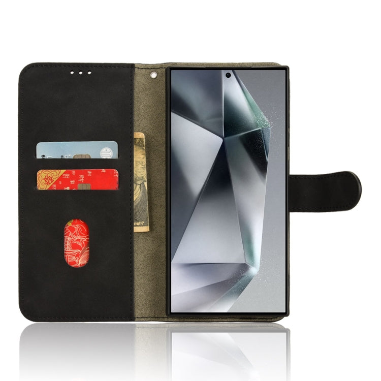 For Samsung Galaxy S24 Ultra 5G Skin Feel Magnetic Flip Leather Phone Case(Black) - HoMEdemic™ 