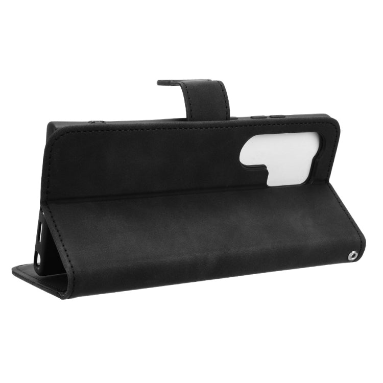 For Samsung Galaxy S24 Ultra 5G Skin Feel Magnetic Flip Leather Phone Case(Black) - HoMEdemic™ 