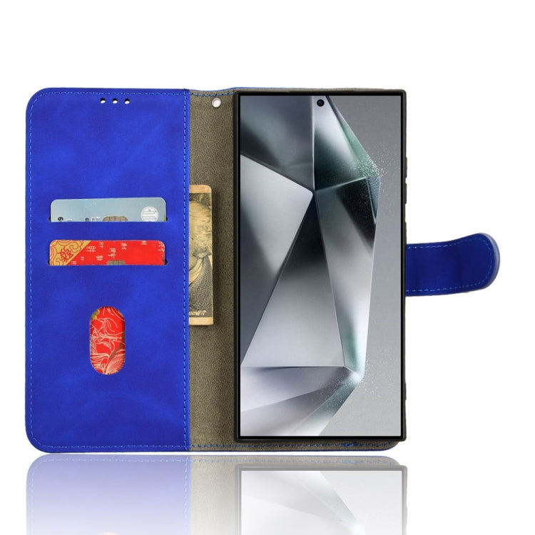 For Samsung Galaxy S24 Ultra 5G Skin Feel Magnetic Flip Leather Phone Case(Blue) - HoMEdemic™ 
