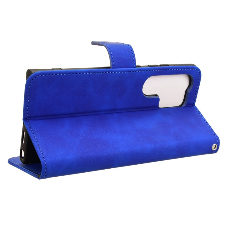 For Samsung Galaxy S24 Ultra 5G Skin Feel Magnetic Flip Leather Phone Case(Blue) - HoMEdemic™ 
