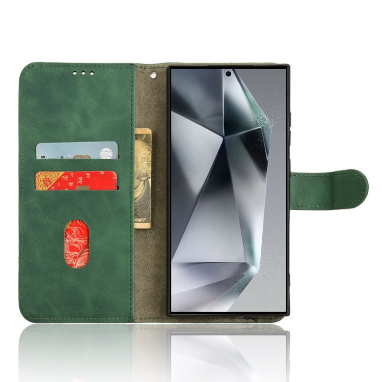 For Samsung Galaxy S24 Ultra 5G Skin Feel Magnetic Flip Leather Phone Case(Green) - HoMEdemic™ 