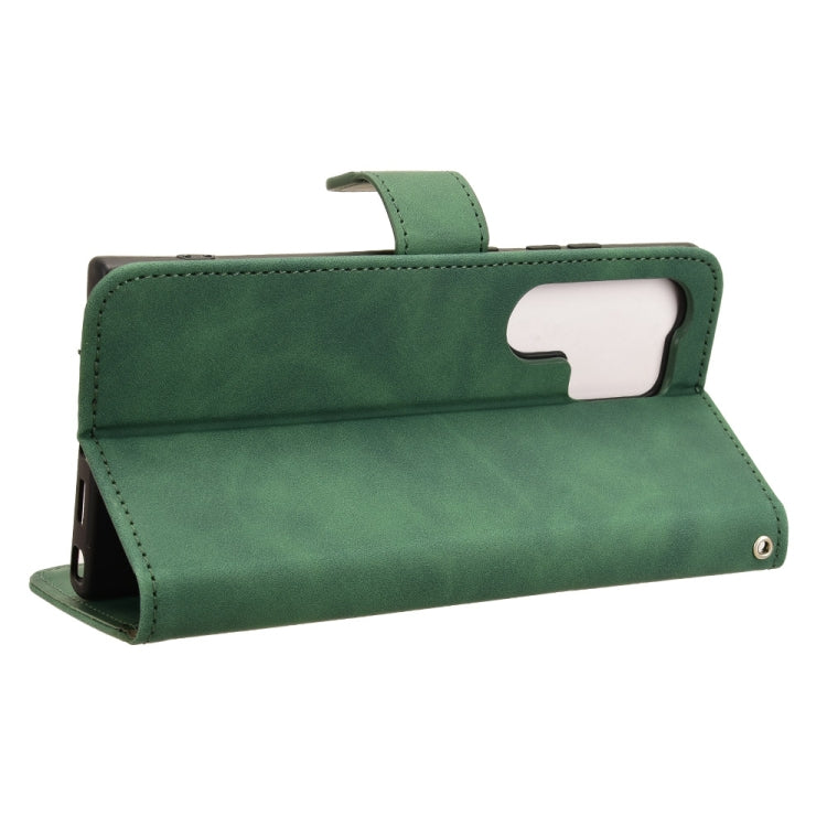 For Samsung Galaxy S24 Ultra 5G Skin Feel Magnetic Flip Leather Phone Case(Green) - HoMEdemic™ 
