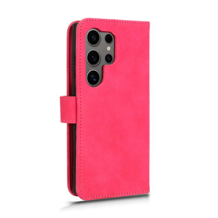 For Samsung Galaxy S24 Ultra 5G Skin Feel Magnetic Flip Leather Phone Case(Rose Red) - HoMEdemic™ 