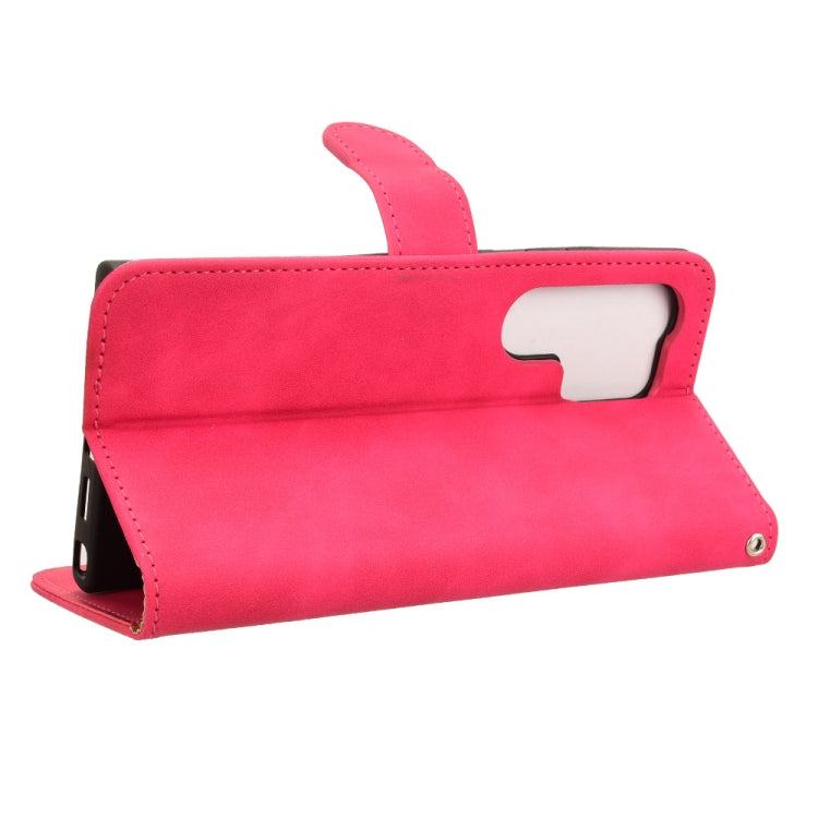 For Samsung Galaxy S24 Ultra 5G Skin Feel Magnetic Flip Leather Phone Case(Rose Red) - HoMEdemic™ 