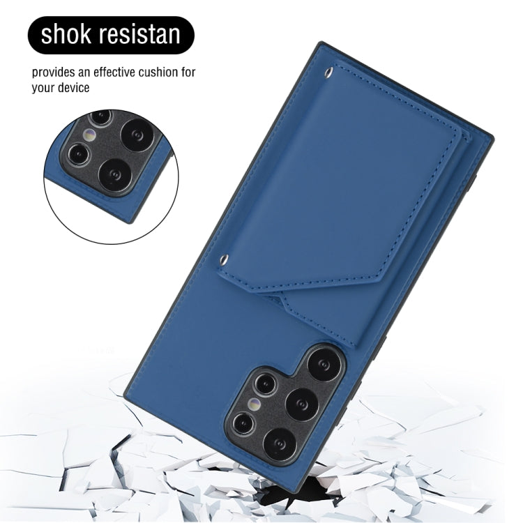 For Samsung Galaxy S24 Ultra 5G Skin Feel PU + TPU + PC Card Slots Phone Case(Royal Blue) - HoMEdemic™ 
