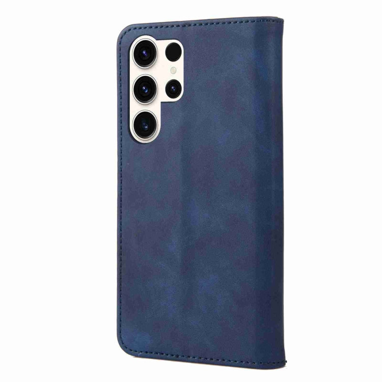 For Samsung Galaxy S24 Ultra 5G Skin Feel Splicing Leather Phone Case(Blue) - HoMEdemic™ 