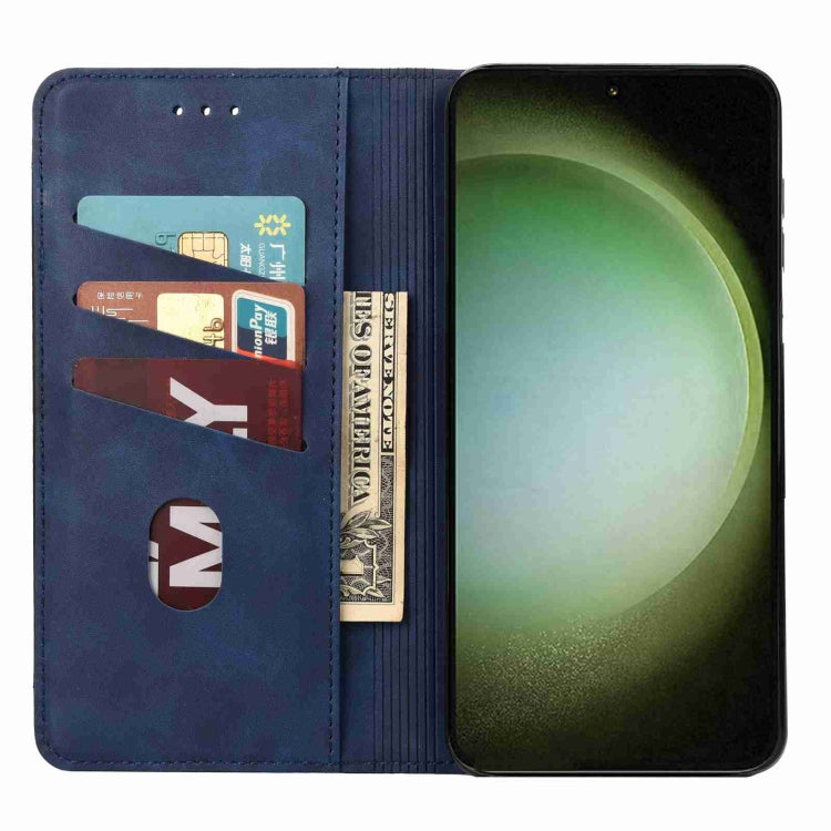 For Samsung Galaxy S24 Ultra 5G Skin Feel Splicing Leather Phone Case(Blue) - HoMEdemic™ 