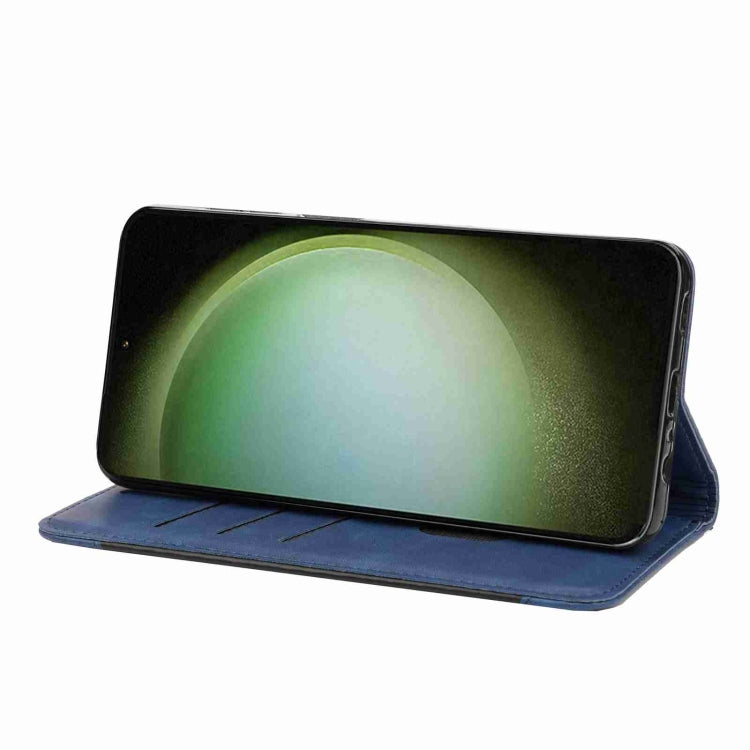 For Samsung Galaxy S24 Ultra 5G Skin Feel Splicing Leather Phone Case(Blue) - HoMEdemic™ 