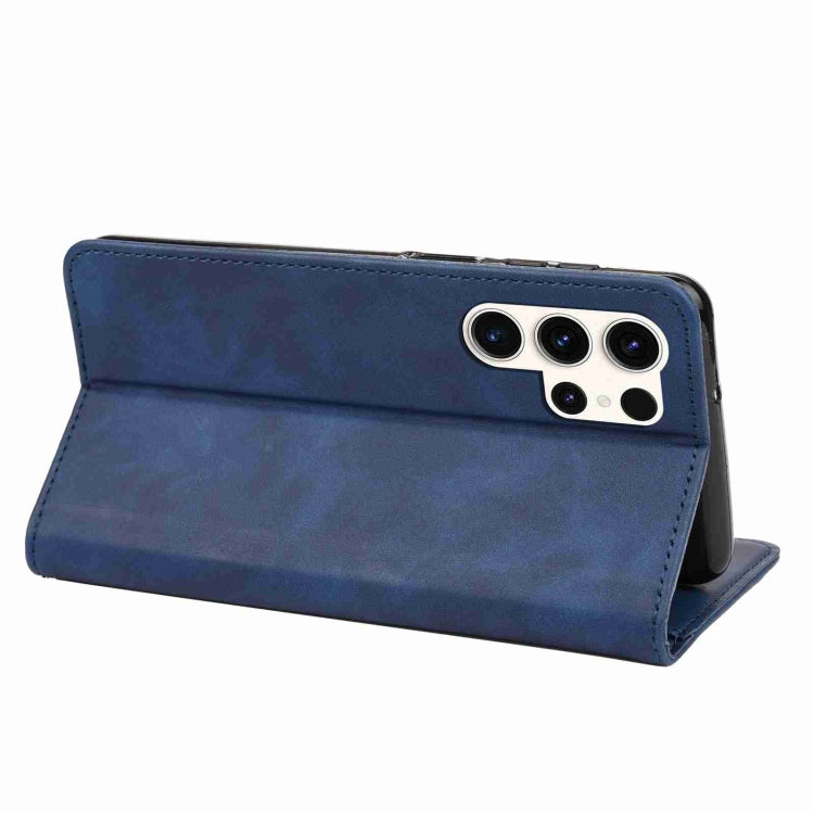 For Samsung Galaxy S24 Ultra 5G Skin Feel Splicing Leather Phone Case(Blue) - HoMEdemic™ 